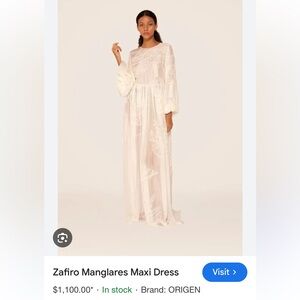 Aqua Bendita/ Zimmermann look Elegant White Maxi Beautiful Dress 🏖️ medium NWT